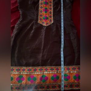 Embroidered Brown Kurti